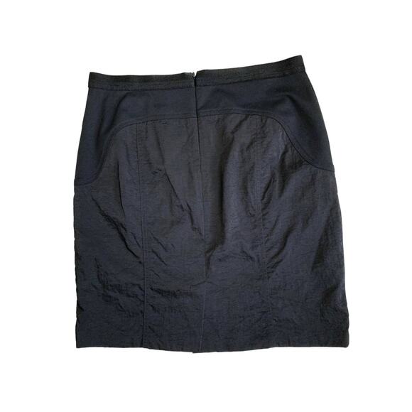 Simply Vera Wang Mini Skirt Black Nylon Elastic waist Back Zip closure women's 8 - Picture 5 of 5